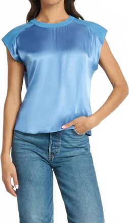 Nation Ltd Enya Boxy Top In Harbor Blue