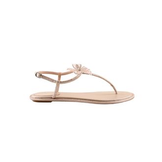 Rene Caovilla Flat Sandals, female, Beige, Size: 7 1/2 US Floriane Sandal