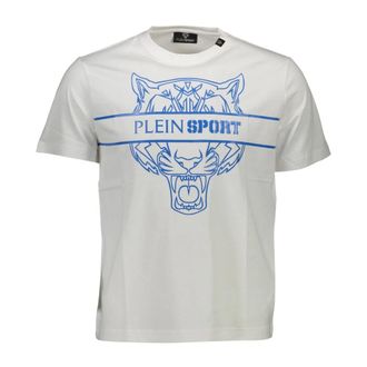 Plein Sport Training T-Shirts, male, White, Size: 2XL Short Sleeve T-Shirt