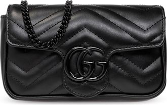 Gucci (WMNS) Gucci GG Marmont Matelasse Super Mini Bag Black 476433-AABZK-1000