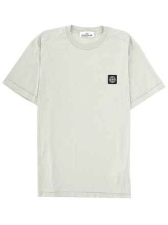 Stone Island Light Grey Logo T-Shirt