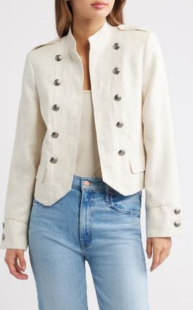 Mango Linen Jacket in Beige at Nordstrom, Size X-Large
