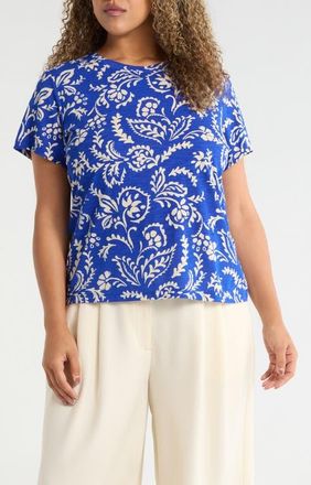 Sanctuary The Perfect T-Shirt in Portofino Blue at Nordstrom, Size 1X