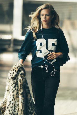 Pilcro 3/4 Sleeve Varsity Tee