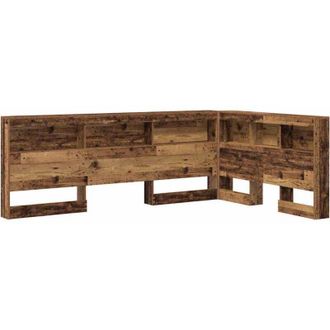vidaXL Cabecera De Almacenamiento Con Estante Madera Vieja 120 Cm Vidaxl