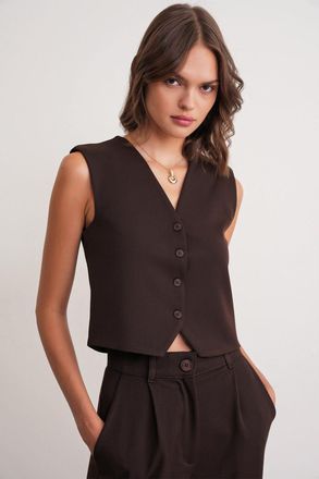 Mixray V-hals Geknoopte Vest