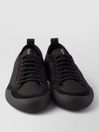 Prada speedrock renylon suede lace up sneakers