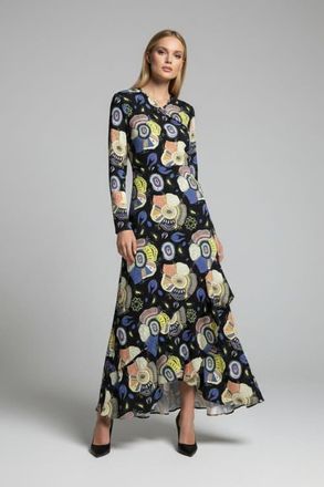 Mizalle Special Patterned Cutout Dress - Mix at Nordstrom, Size X-Large