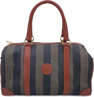 Fendi Brown Cotton Handbag Forever Bauletto (Authentic Pre-Loved)