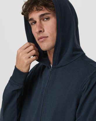 Vuori Clothing Coronado Full Zip Hoodie 2.0 | Midnight Heather | Medium