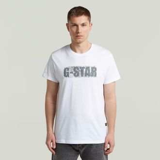 G-Star Logo T-Shirt - Wit - Heren