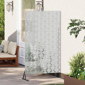 Berkfield Home Privacy Screen 100x50x180 cm Galvanised Steel in Silver | Size: 100 x 50 x 180 cm