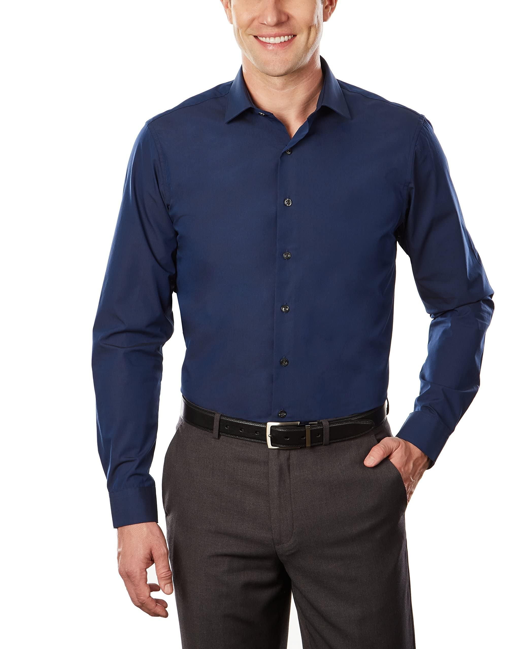 Kenneth Cole Herrenhemd Slim Fit – Karo & Streifen, Klassisches Business Hemd