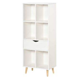 HOMCOM Estanter&iacute;a 50x29.5x120 cm blanco