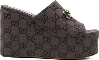 Gucci GG Horsebit Platform Sandals