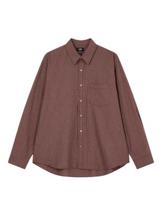 TOMBOY checked cotton shirt - men - Cotton - M - Brown