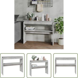 vidaXL Tavolino ingresso - Tavolino Consolle Grigio Cemento 102x30x80cm Legno Multistrato