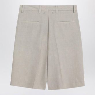 Golden Goose Beige M&eacute;lange Wolmix Bermuda