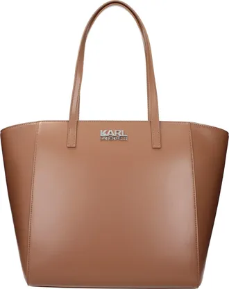 Karl Lagerfeld Brown Polyethylene Shoulder Womens Bag