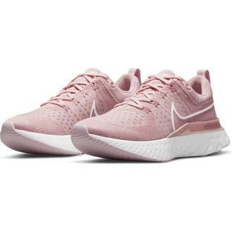 Nike React Infinity Run Flyknit 2 Running Shoe in Pink Glaze/White/Pink Foam at Nordstrom Rack, Size 8