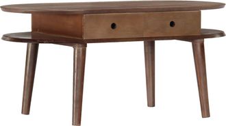 vidaXL Vidaxl - Mesa De Centro De Madera Maciza De Acacia 100x50x46 Cm