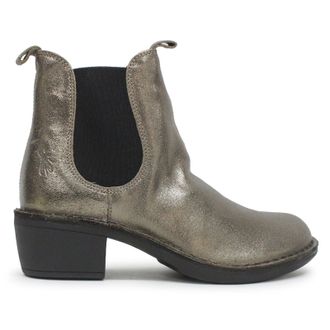 FLY London MEME030FLY Valley Leather Womens Ankle Boots - Dark Gold - Size:UK 5