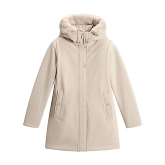 Woolrich Parkas, female, Beige, Size: M Stylish Oxford Tan Parka