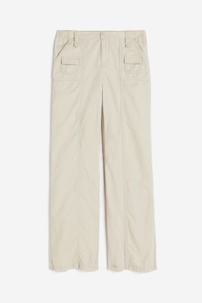 H&M Cargohose aus Canvas - Hellbeige
