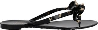 Valentino Garavani Black Studded Slippers