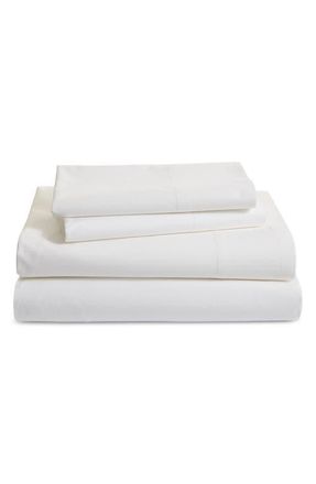 Nordstrom at Home Percale Sheet Set in White at Nordstrom, Size Queen
