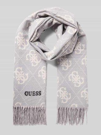 Guess Schal mit Viskose-Anteil Modell Jacquard in Hellgrau, Größe 1