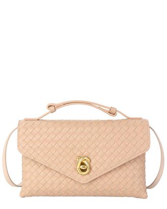 Tiffany & Fred Intrecciato Leather Shoulder Bag
