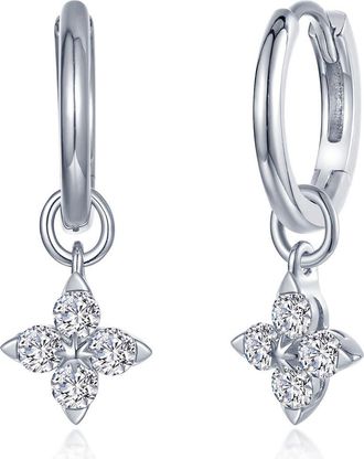 Lafonn Trillium Simulated Diamond Dangle Earrings in Silver at Nordstrom