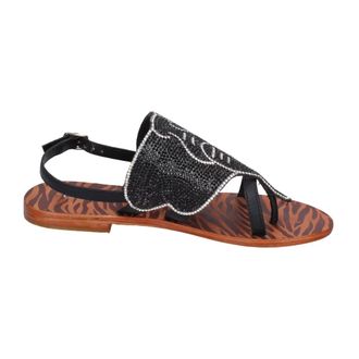 Caf&egrave;noir Flat Sandals, female, Black, Size: 6 US sandali Poliestere