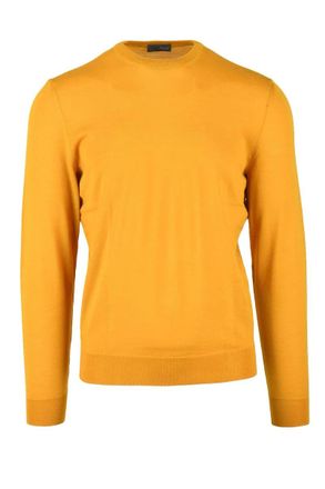 Drumohr Crew Neck Sweater Merino Wool - Yellow