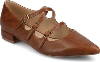 Journee Collection Gretal Mary Jane Flat in Cognac at Nordstrom Rack, Size 8.5