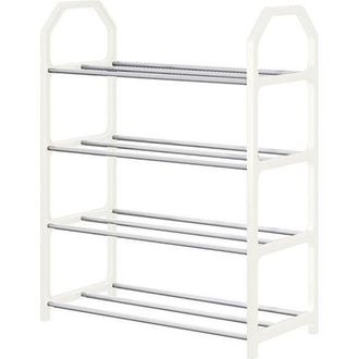 OEM Zapatero Met&aacute;lico De 4 Niveles, Apilable, Con Capacidad Para 12-16 Pares, Para Pasillo/vestidor