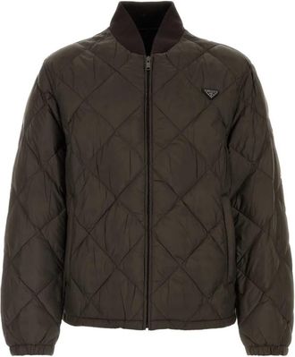 Prada Dark Green Quilted Down Jacket
