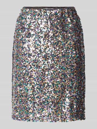 Lollys Laundry Minirock mit Pailletten Modell Anna in Flieder, Gr&ouml;&szlig;e M