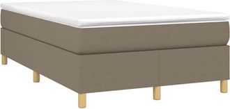 vidaXL Vidaxl - Cama Box Spring Con Colch&oacute;n Tela Gris Taupe 120x190 Cm