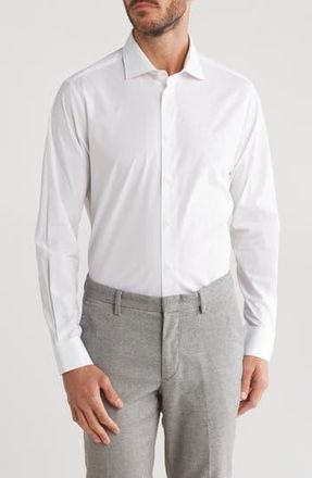 Cavalli Comfort Fit Cotton Dress Shirt in White at Nordstrom Rack, Size 17.5