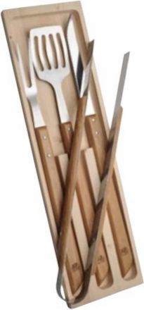 Jean Dubost 4 Piece Barbecue Kit In Beige