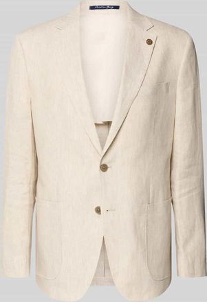 Christian Berg Regular Fit Sakko aus reinen Leinen mit Reverskragen in Beige, Gr&ouml;&szlig;e 102