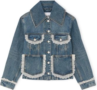 Ganni Jassen, Dames, Blauw, XS, Denim, Denim Jassen