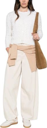 Max Mara Cardigan - Dames - Vesten - Wit - L - Truien & Vesten