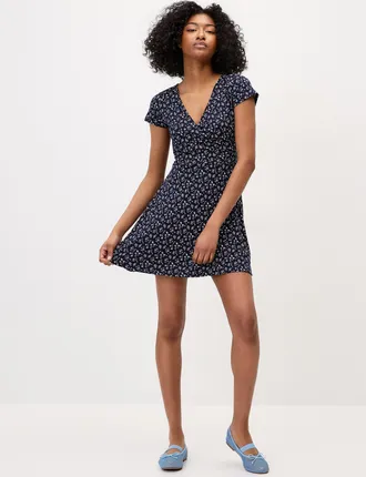 Twik Womens Patterned crossover minidress