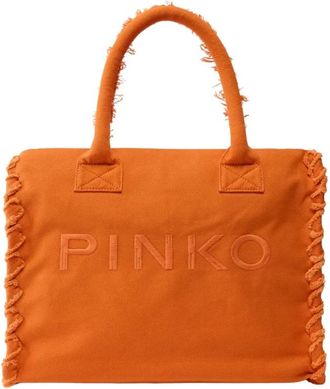 Pinko Strand shopper - Dames - Shoppers - Oranje - ONE Size - Katoen - Tassen