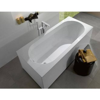 Villeroy & Boch Villeroy&boch - Ba&ntilde;era Recta Ovalada Oberon 170 X 70 Cm En M&aacute;rmol Fundido, Blanco (ubq177obe2v-01)