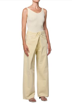A Gold E Vana Fold Jean In Lemon