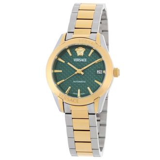 Versace Greca Classic Automatic Green Dial Ladies Watch VESCA0524